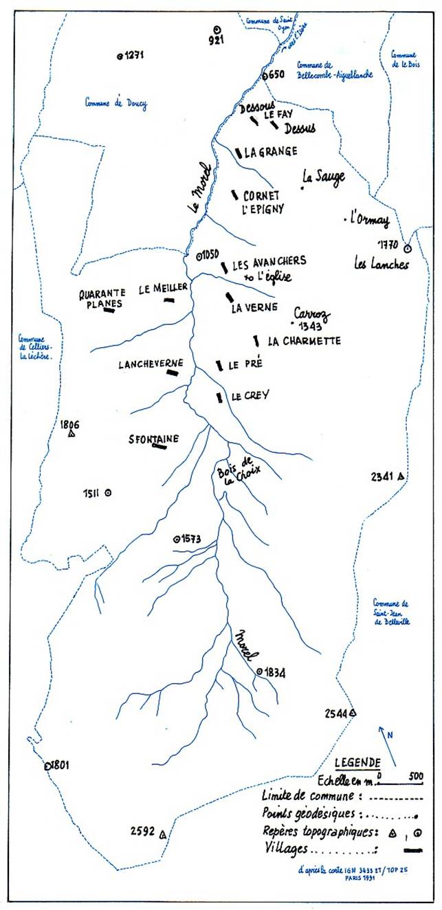 Commune des avanchers - Les Hameaux